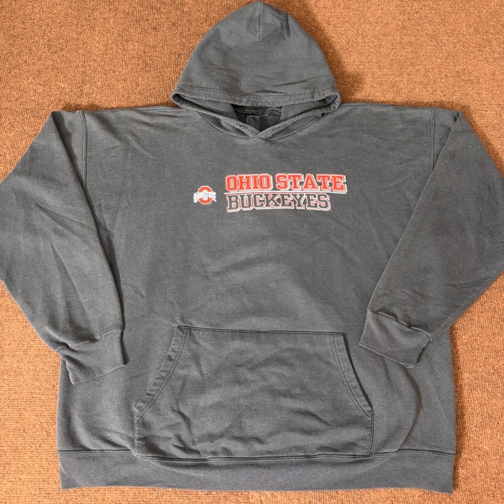 Starter Ohio State Buckeyes Hoodie Mens XL Charcoal Gray Pullover Sweatshirt